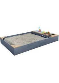 AXI Ambia Garden Sandkasten , Braun, Grau , Holz , Hemlocktanne , 115x21.8x180 cm , unisex , EN 71, CE, FSC 100% , hoher Rand , Freizeit & Co, Gartenspielzeug, Sandkästen