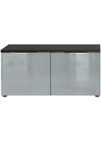 Germania Schuhbank , Graphitfarben, Silberfarben , Metall , 97x47x40 cm , Garderobe, Schuhaufbewahrung, Schuhregale
