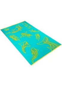 Vossen Strandtuch , Blau , Textil , Uni , 100x180 cm , ISO 9001, Fkt, Made in Austria, Oeko-Tex® Standard 100 , Heimtextilien, Badtextilien, Strandtücher
