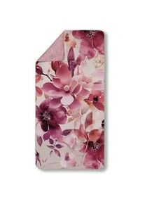 Xxxl Sporthandtuch , Multicolor, Bordeaux, Sandfarben, Beige , Textil , Blume , 50x100 cm , Oeko-Tex® Standard 100 , saugfähig, schnelltrocknend , Heimtextilien, Badtextilien, Handtücher