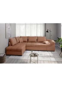 Mid.you Eckschlafsofa , Koralle , Textil , Buche , Füllung: Schaumstoff,Schaumstoff , 298x202 cm , Made in Eu , Liegefunktion, Rücken echt, Armteil rechts , Wohnzimmer, Sofas & Couches, Schlafsofas, Sonstige Schlafsofas