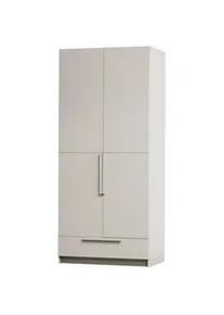 Livetastic Garderobenschrank , Hellgrau , Holz , Kiefer,Kiefer , massiv , 1 Fächer , 1 Schubladen , 95x215x60 cm , Garderobe, Garderobenschränke, Garderobenschränke