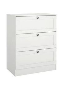 Mid.you Kommode , Weiß , Metall , 3 Schubladen , 70.2x88.95x41.5 cm , FSC Mix, Made in Denmark , Typenauswahl, Beimöbel erhältlich , Kleinmöbel, Kommoden, Kommoden