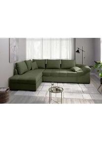 Mid.you Eckschlafsofa , Grün , Textil , Buche , Uni , Füllung: Schaumstoff,Schaumstoff , 298x202 cm , Made in Eu , Liegefunktion, Rücken echt, Armteil rechts , Wohnzimmer, Sofas & Couches, Schlafsofas, Sonstige Schlafsofas