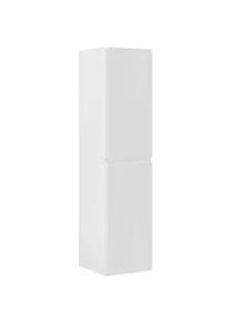 Welnova Hochschrank , Weiß , Glas , 4 Fächer , 35x150x33 cm , FSC Mix , hängend , Badezimmer, Badmöbel, Midischränke