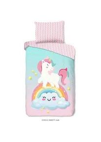 Xxxl Kinderbettwäsche , Multicolor, Türkis, Hellrosa , Textil , Einhorn , 140x200 cm , Oeko-Tex® Standard 100, BCI (Better Cotton Initiative) , atmungsaktiv , Heimtextilien, Bettwäsche & Leintücher, Kinderbettwäsche