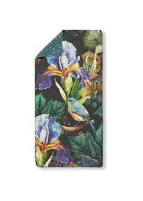 Xxxl Sporthandtuch , Anthrazit, Multicolor , Textil , Blume , 50x100 cm , Oeko-Tex® Standard 100 , saugfähig, schnelltrocknend , Heimtextilien, Badtextilien, Handtücher