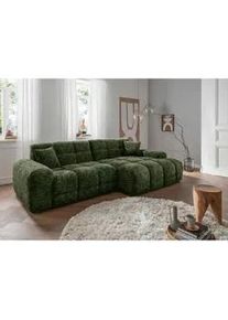 Livetastic Ecksofa , Dunkelgrün , Textil , Füllung: Schaumstoff , Ottomane rechts, L-Form , 301x152 cm , Made in Eu , seitenverkehrt erhältlich, Rücken echt, Armteil links, Armteil rechts , Wohnzimmer, Sofas & Couches, Wohnlandschaften, Ecksofas