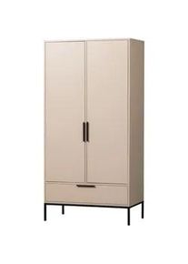Livetastic Garderobenschrank , Hellgrau , Metall , Kiefer , massiv , 4 Fächer , 1 Schubladen , 100x200x53 cm , Garderobe, Garderobenschränke, Garderobenschränke
