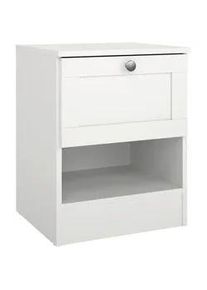 Mid.you Nachtkästchen , Weiß , Metall , 1 Schubladen , 40.2x51.2x36 cm , FSC Mix, Made in Denmark , Typenauswahl , Schlafzimmer, Nachtkästchen