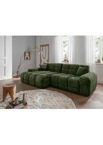Livetastic Ecksofa , Dunkelgrün , Textil , Füllung: Schaumstoff , Ottomane links, L-Form , 301x152 cm , Made in Eu , seitenverkehrt erhältlich, Rücken echt, Armteil links, Armteil rechts , Wohnzimmer, Sofas & Couches, Wohnlandschaften, Ecksofas