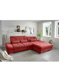 Livetastic Ecksofa , Rot , Textil , Uni , Füllung: Schaumstoff , Ottomane rechts, L-Form , 300x196 cm , Made in Eu , Liegefunktion, seitenverkehrt erhältlich, Schlafen auf Sitzhöhe, Rücken echt, Armteil links, Armteil rechts , Wohnzimmer, Sofas & Couches, Wohnlandschaften, Ecksofas mit Schlaffunktion