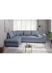 Mid.you Eckschlafsofa , Hellblau , Textil , Buche , Füllung: Schaumstoff,Schaumstoff , 298x202 cm , Made in Eu , Liegefunktion, Rücken echt, Armteil rechts , Wohnzimmer, Sofas & Couches, Schlafsofas, Sonstige Schlafsofas