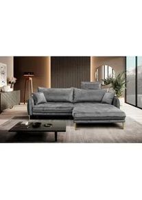 Mid.you Ecksofa , Grau , Textil , Ottomane rechts, L-Form , 264x196 cm , Made in Eu , Liegefunktion , Wohnzimmer, Sofas & Couches, Wohnlandschaften, Ecksofas