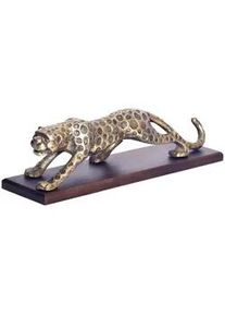 Livetastic Dekotier , Goldfarben , Metall , Panther , 63x17.5x16 cm , stehend, zum Stellen, handgemacht, Tierfiguren , Dekoration, Dekofiguren & Skulpturen, Dekotiere