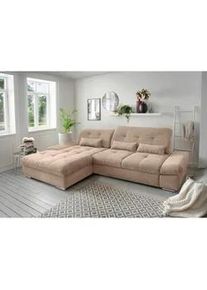 Livetastic Ecksofa , Hellbraun , Textil , Uni , Füllung: Schaumstoff , Ottomane links, L-Form , 300x196 cm , Made in Eu , Liegefunktion, seitenverkehrt erhältlich, Schlafen auf Sitzhöhe, Rücken echt, Armteil links, Armteil rechts , Wohnzimmer, Sofas & Couches, Wohnlandschaften, Ecksofas mit Schlaffunktion