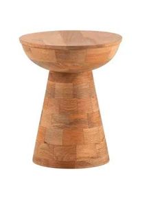Livetastic Beistelltisch , Braun , Holz , Mangoholz , massiv , rund , rund , 37x45x37 cm , Wohnzimmer, Wohnzimmertische, Beistelltische