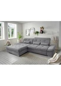 Livetastic Ecksofa , Dunkelgrau , Textil , Uni , Füllung: Schaumstoff , Ottomane links, L-Form , 300x196 cm , Made in Eu , Liegefunktion, seitenverkehrt erhältlich, Schlafen auf Sitzhöhe, Rücken echt, Armteil links, Armteil rechts , Wohnzimmer, Sofas & Couches, Wohnlandschaften, Ecksofas mit Schlaffunktion