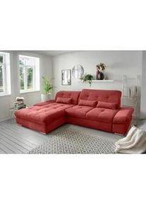 Livetastic Ecksofa , Rot , Textil , Uni , Füllung: Schaumstoff , Ottomane links, L-Form , 300x196 cm , Made in Eu , Liegefunktion, seitenverkehrt erhältlich, Schlafen auf Sitzhöhe, Rücken echt, Armteil links, Armteil rechts , Wohnzimmer, Sofas & Couches, Wohnlandschaften, Ecksofas mit Schlaffunktion