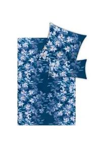 Estella Bettwäsche , Blau , Textil , Floral , 135x200 cm , pflegeleicht, atmungsaktiv, hautfreundlich, weiche und anschmiegsame Oberfläche , Heimtextilien, Bettwäsche & Leintücher, Bettwäsche, Satin-Bettwäsche