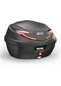 Givi B360N2 Monolock Topcase mit Platte (schwarz/aluminium/rot)