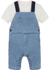 Tommy Hilfiger Shirt & Hose »DENIM DUNGAREE«, mit Logostickereien, mit Knopfverschluss
