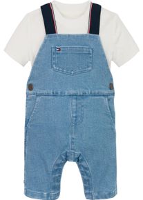 Tommy Hilfiger Shirt & Hose »DENIM DUNGAREE«, mit Logostickereien, mit Knopfverschluss