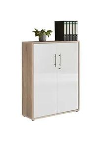 Aktenschrank Office Edition Weiß/Sonoma Eiche