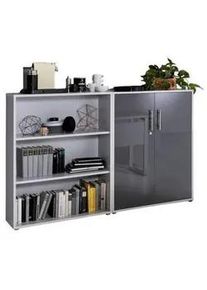 Aktenschrank Office Edition Sw Set 1 niedrig Grau
