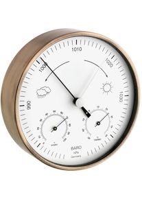 TFA Dostmann 20.2027.51 Wetterstation Wettervorhersage Luftdruck Temperatur Feuchte analog kupfer