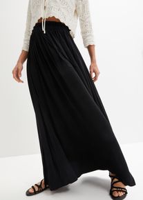 bonprix Mujer, Falda de punto de viscosa, negro, 32/34
