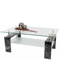 PAROLI Couchtisch in schwarz, Größe B/H/T: 100 cm x 45 cm x 60 cm