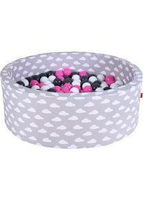 KNORRTOYS® Bällebad »Soft, Grey White Clouds«, Mit 300 Bällen Creme/Grey/Rose; Made In Europe grau, Bällebad »soft, Grey White Clouds« aus...