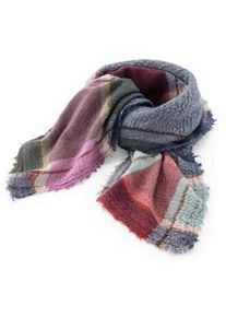 Moismont Unisextuch Wolle-Kaschmir N° 687, Blau-Rosa