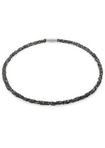 Maria Rzewuska Designerschmuck Collier gestrickt, Silber oxidiert
