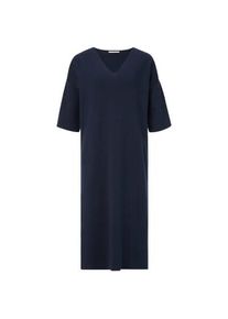 LANIUS Damen-Strickkleid V-Ausschnitt Dunkelblau 38