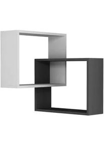 Eckregal RING Anthrazit/Weiß ca. 60x68x20 cm
