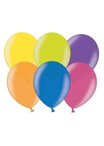 partydeco 100 Partystar metalliske balloner farvet 23cm