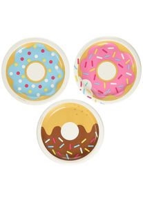 8 Donut Candy Shop papirplader 18 cm