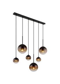 Globo Hängeleuchte , Klar, Schwarz , Metall, Glas , 20x117x91 cm , Lampen & Leuchten, Innenbeleuchtung, Hängeleuchten, Pendelleuchten
