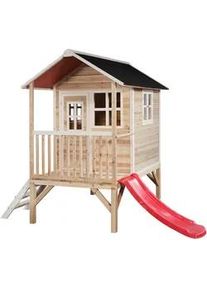 EXIT Toys Spielhaus EXIT Loft 300 , Naturfarben, Kernbuche , Holz , Zeder , 190x215x369 cm , Fsc, EN 71 , Freizeit & Co, Gartenspielzeug, Spielhäuser