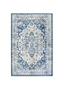 Villeroy & Boch Villeroy & Boch Flachwebeteppich , Blau, Creme , Textil , orientalisch , rechteckig , 120x170 cm , Oeko-Tex® Standard 100 , in verschiedenen Größen erhältlich, pflegeleicht, strapazierfähig , Teppiche und Böden, Teppiche, Webteppiche