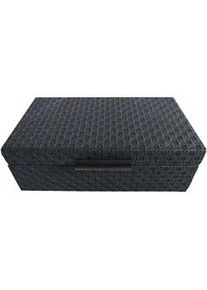 Ambia Home Dekobox , Schwarz , Leder, Holzwerkstoff , Lederlook , Color-Finish-Leder , Uni , 0 Fächer , 16x9.5x29 cm , Deckel, Deckel aufklappbar, handgemacht , Ordnen & Aufbewahren, Dekoboxen & Aufbewahrungsboxen, Dekoboxen