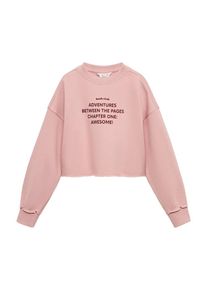 Mango Kids Sweatshirt 'CHAPTER' rosa / donkerrood 140