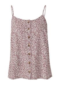 QS Dames Top aubergine / wit L