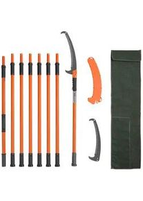 VEVOR Teleskop Asts&auml;ge Klinge aus Kohlenstoffstahl Baums&auml;ge mit 8 Teleskopstange H&ouml;henverstellbar 2,24m-8,24m Hands&auml;ge Stangens&auml;ge Tragetasche Handstiels&auml;ge Gartenger&auml;te f&uuml;r Trimmarbeiten