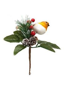 Branche de Noël avec oiseau 25cm