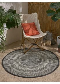 benuta Nest Okrągły dywan outdoor Metro czarno-biały ø 120 cm okrągły Ikat