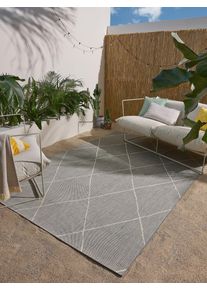 benuta Nest Dywan outdoor Metro szary 80x150 cm Geometryczny,Paski,Kids