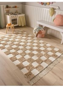 Lytte Caro Beige 80x120 cm - Tapis poil court design moderne pour salon